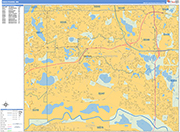 Eden Prairie  Wall Map Basic Style